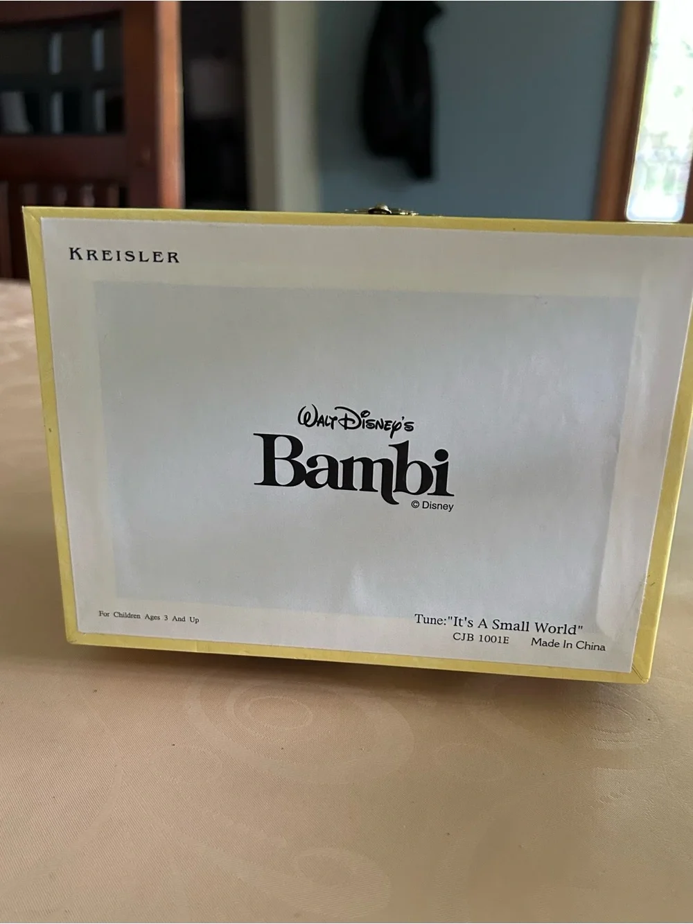New - Vintage Disney Bambi Wind-up Musical Jewelry Box